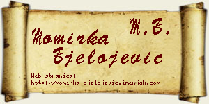 Momirka Bjelojević vizit kartica